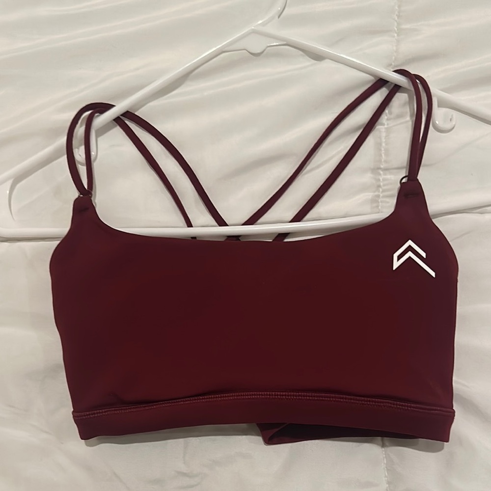 Oner Active Red Crop Top with Criss-Cross Straps